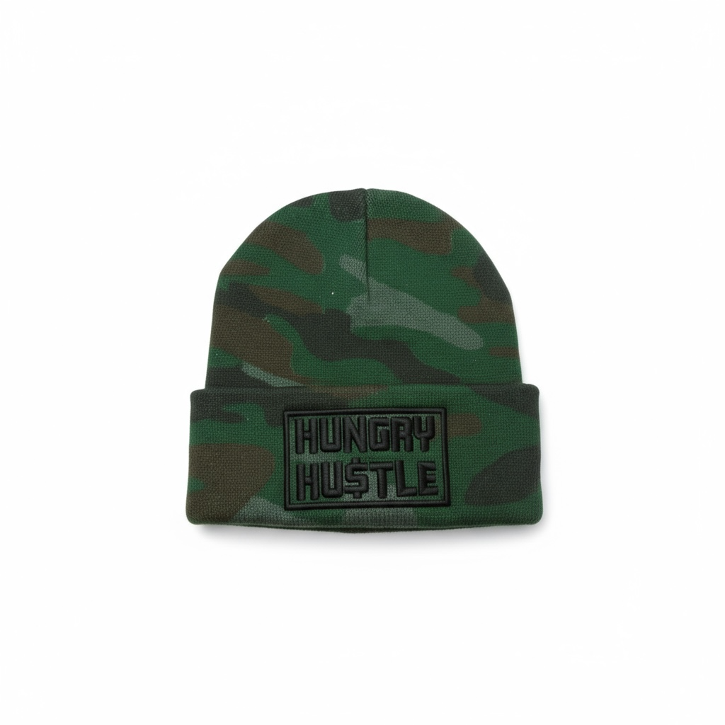 Hungry Hustle Logo Beanie- Camo