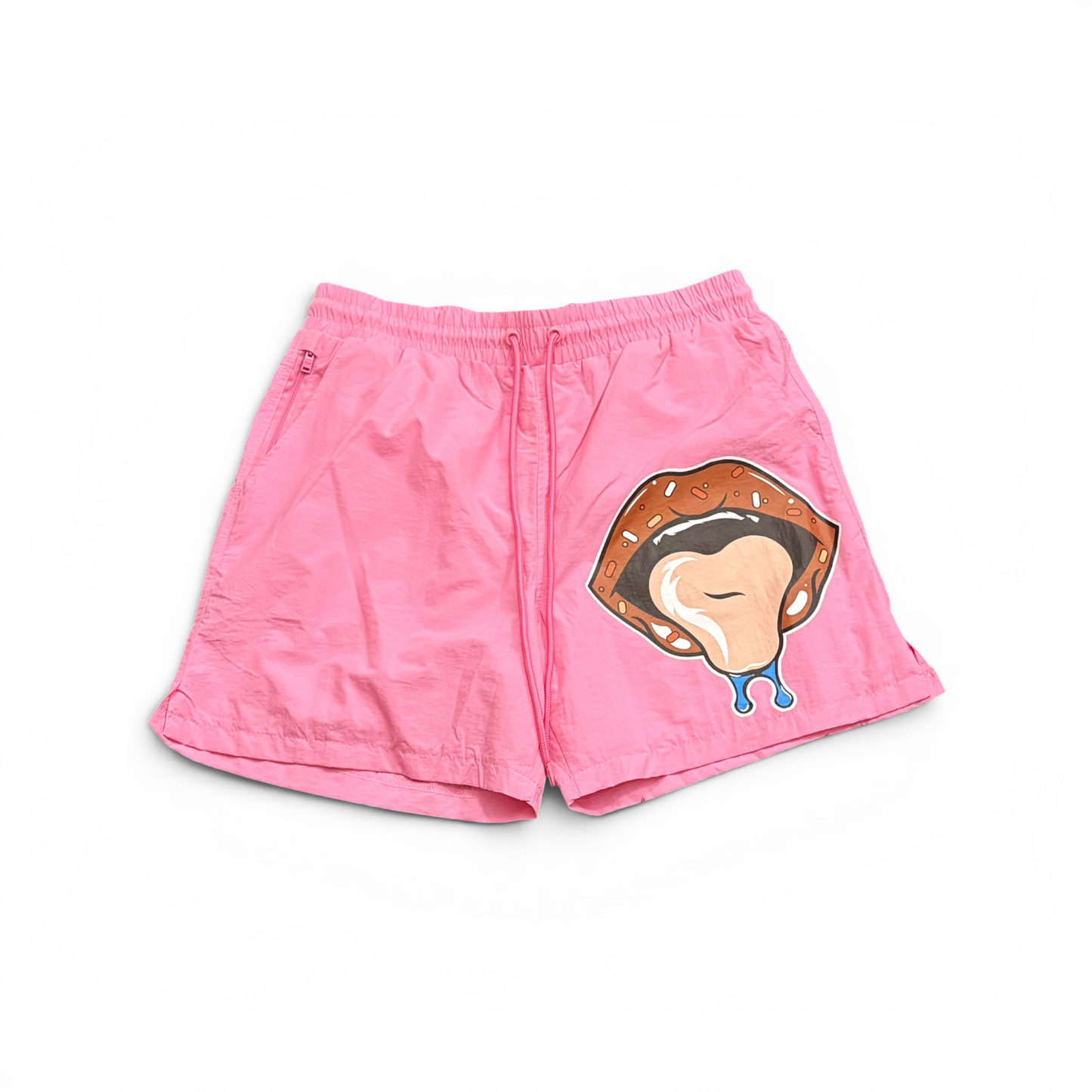 JagRaw “Wet Licks” Mesh Shorts- Pink