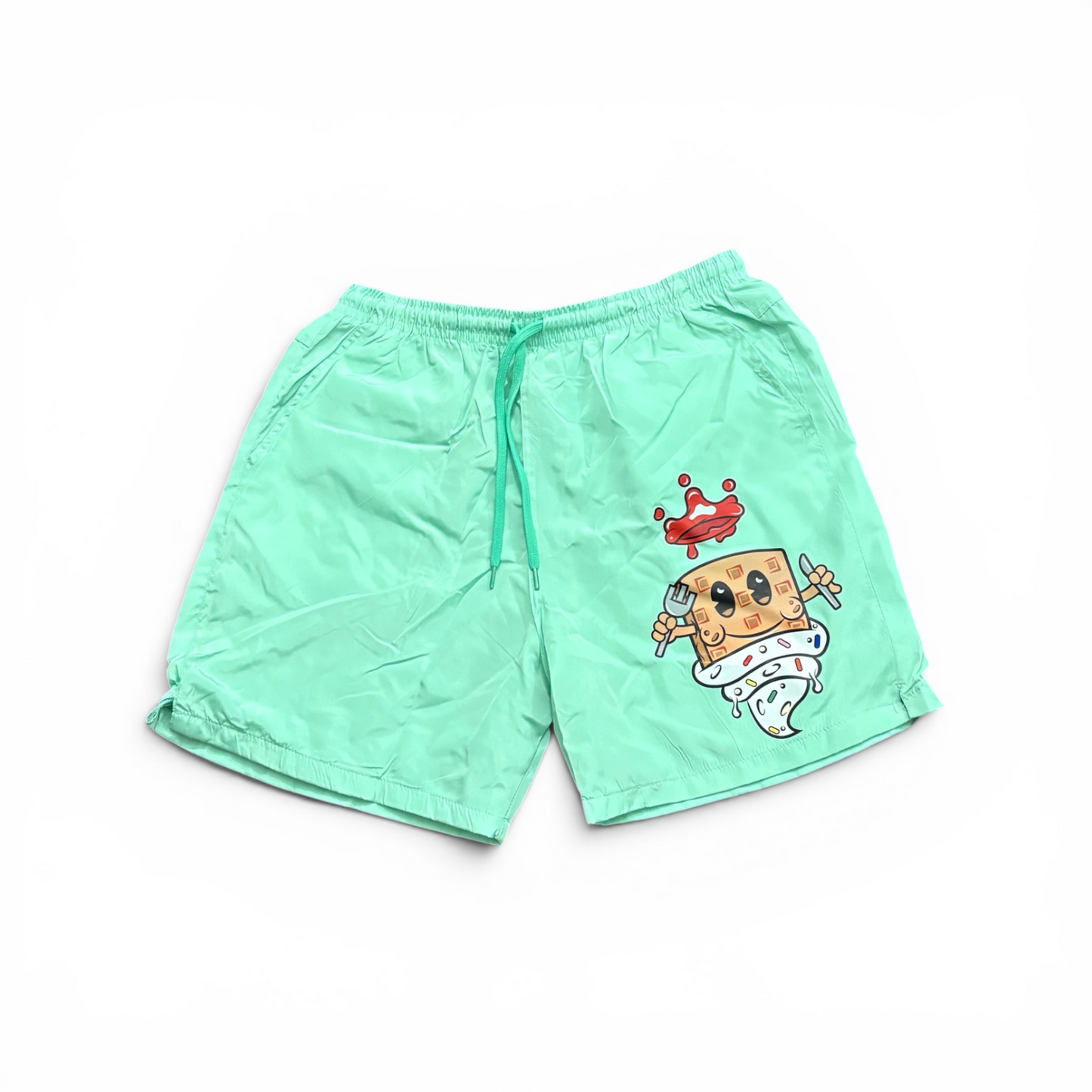 JagRaw “Waffle Boy” Mesh Shorts- Mint
