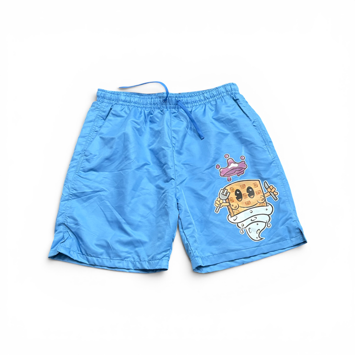 Hungry Hustle by JagRaw “Waffle Boy” Mesh Shorts- Ocean Blue