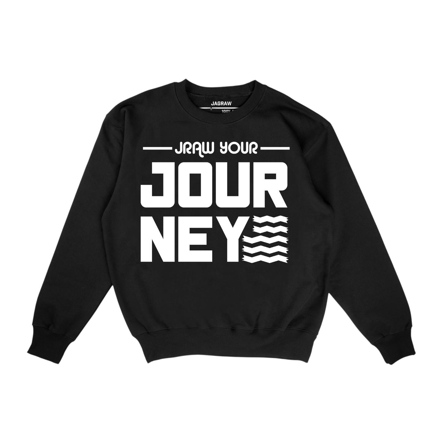 JagRaw “Jraw Your Journey” Sweatshirt- Black