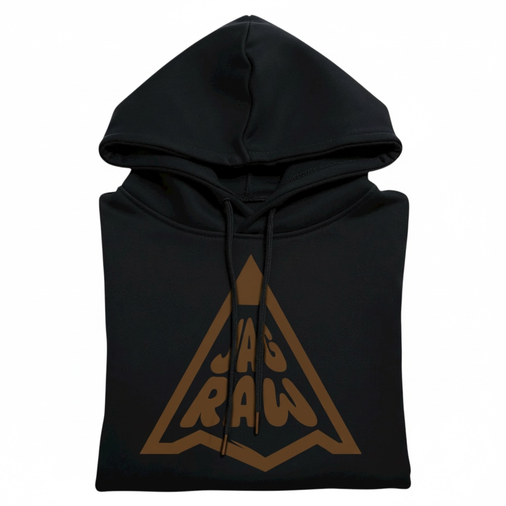 JagRaw Pencil Logo Hoodie- Black/Brown