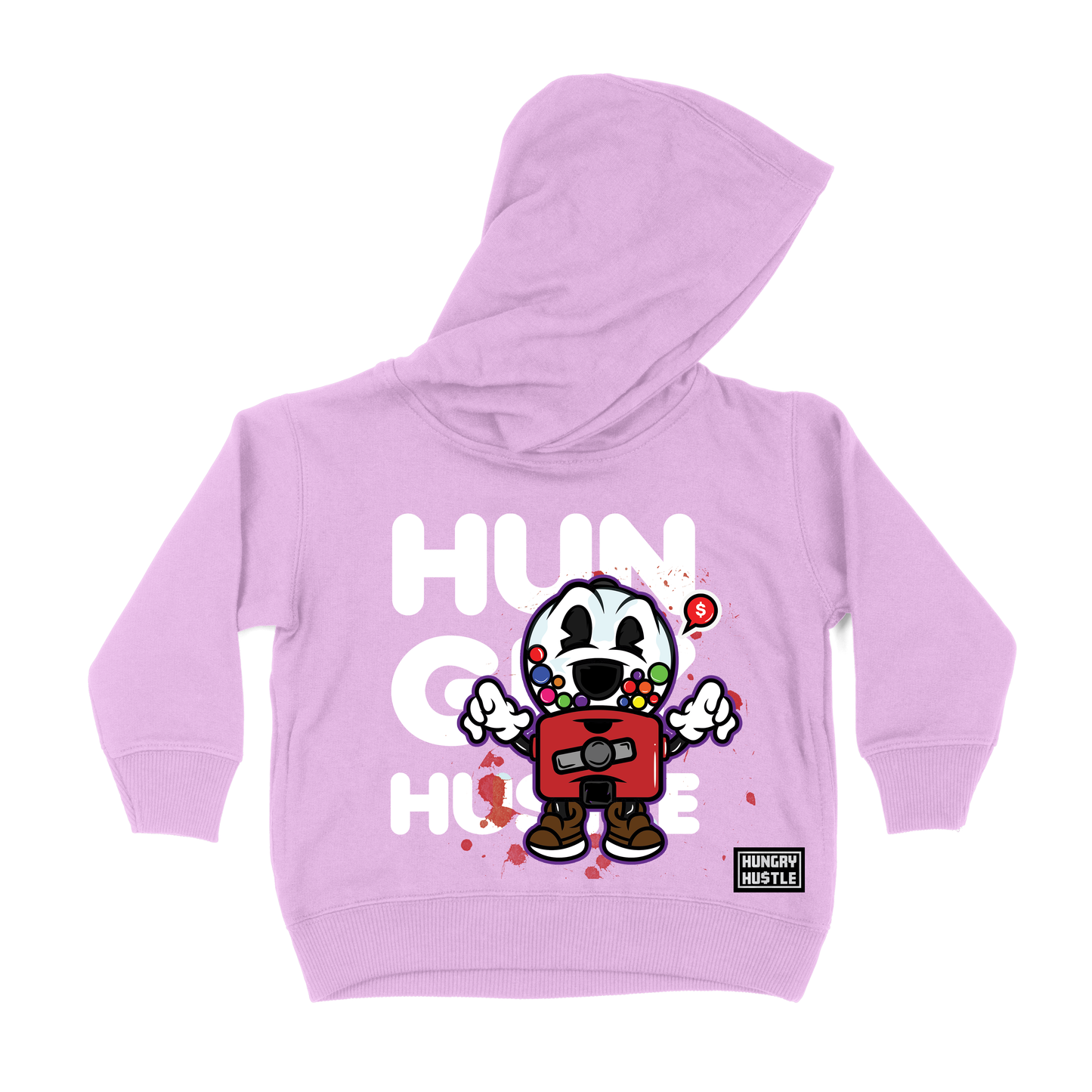 Hungry Hustle by JagRaw “Gumball Machine” Infant Hoodie- Pink