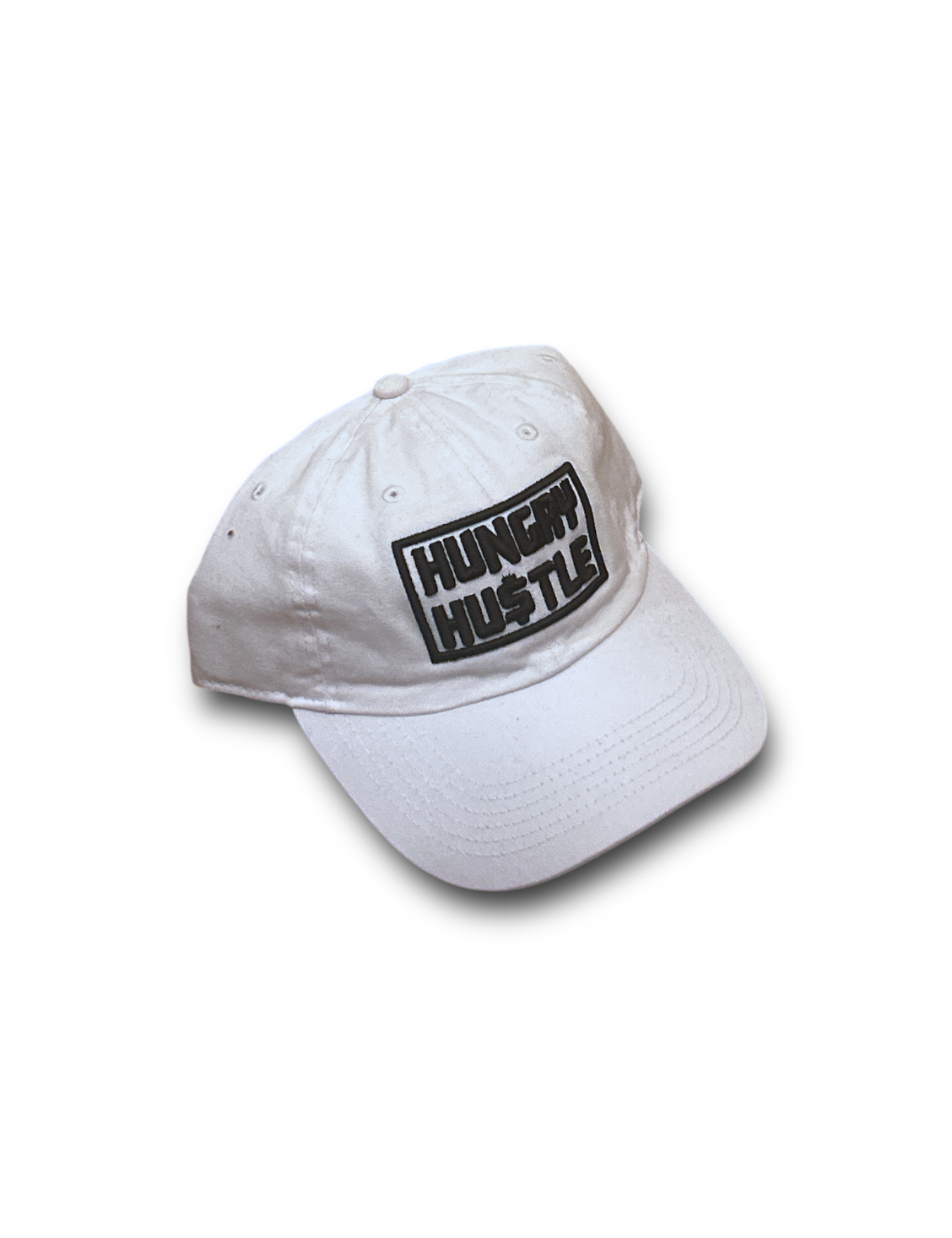 Hungry Hustle by JagRaw Logo Cap- White
