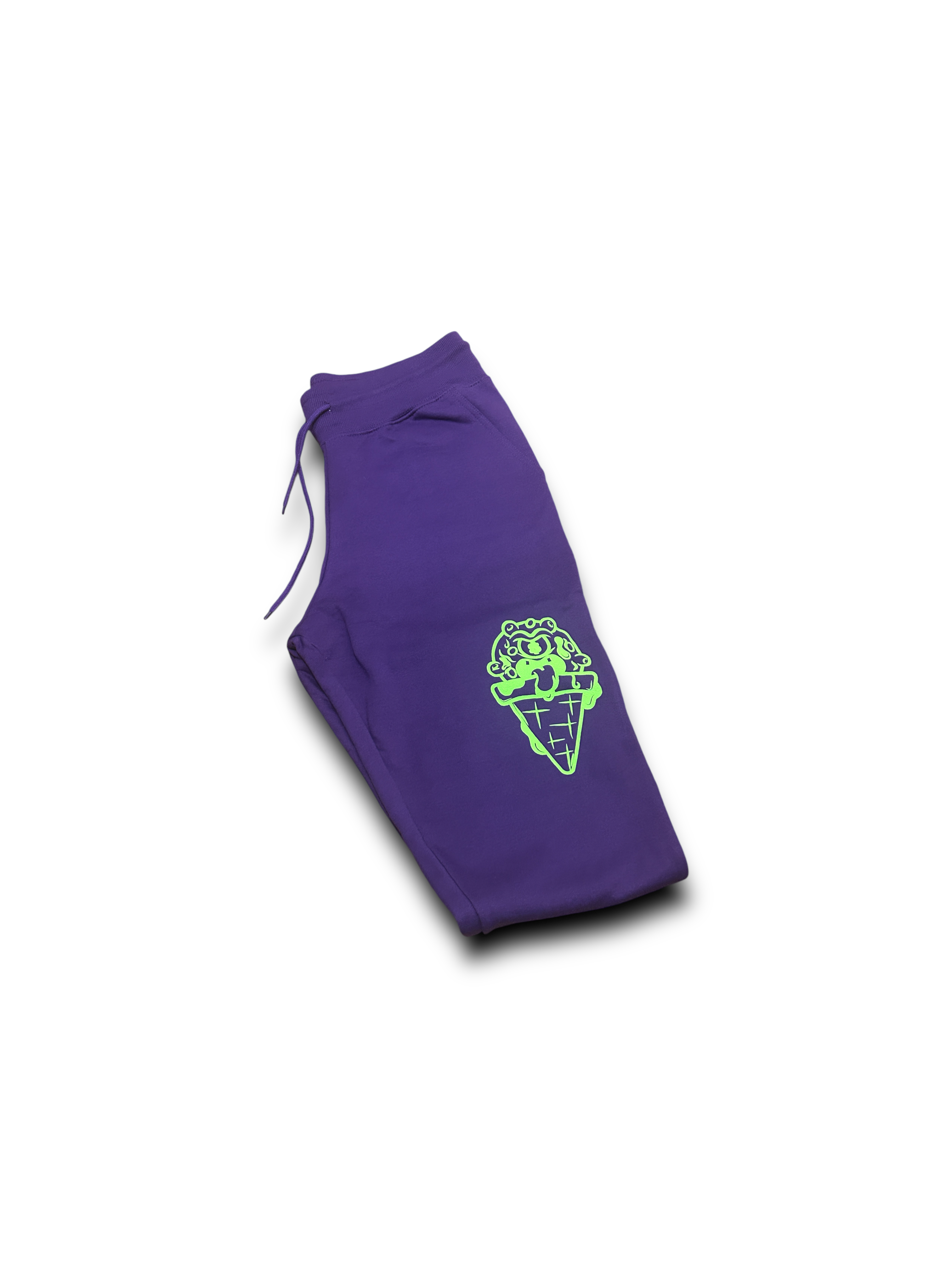 Hungry Hustle by JagRaw Glow in the Dark “Ice-Cream ” Sweatpants- Purple
