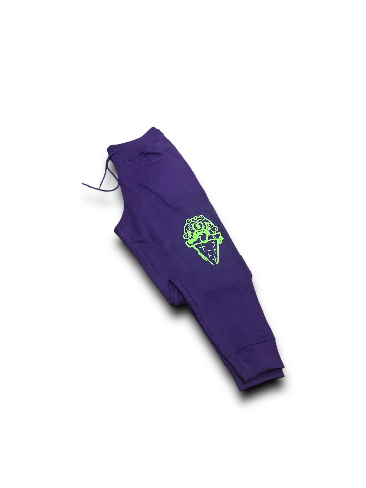 Hungry Hustle by JagRaw Glow in the Dark “Ice-Cream ” Sweatpants- Purple