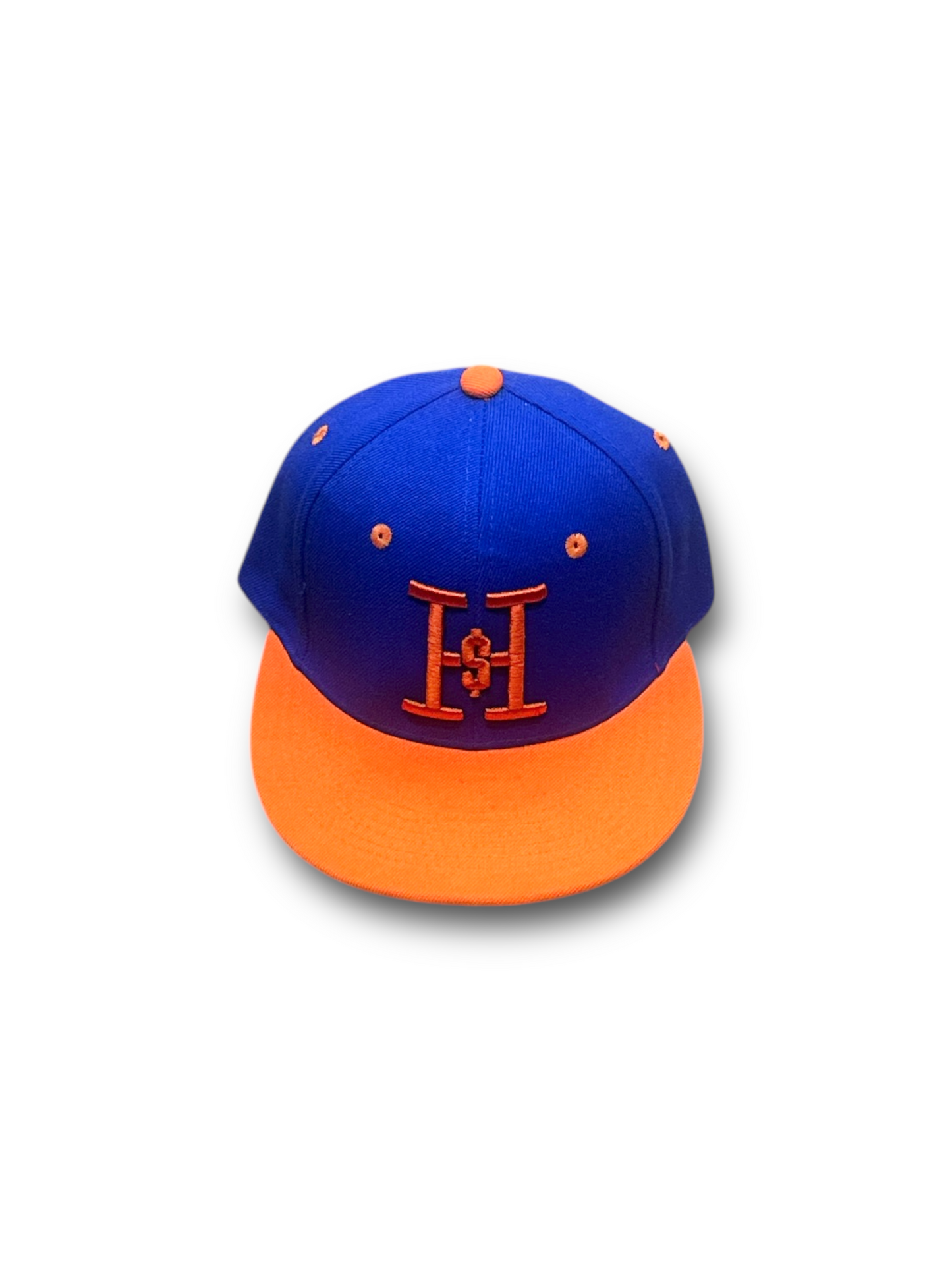 Hungry Hustle by JagRaw Logo Snapback- Orange and Blue