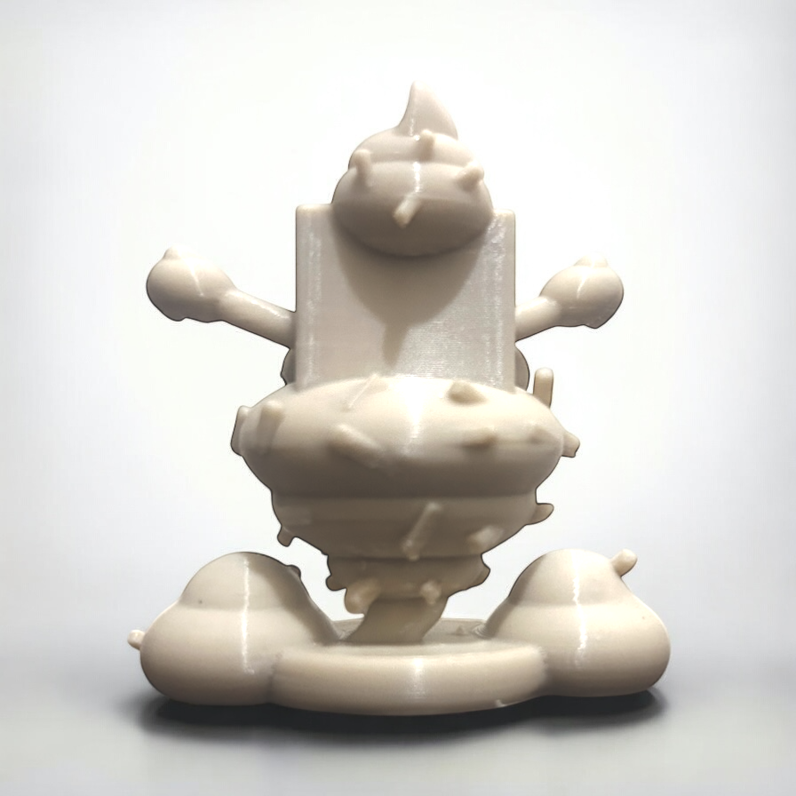 Hungry Hustle by JagRaw 3” “Waffle Boy” Figurine- Bone