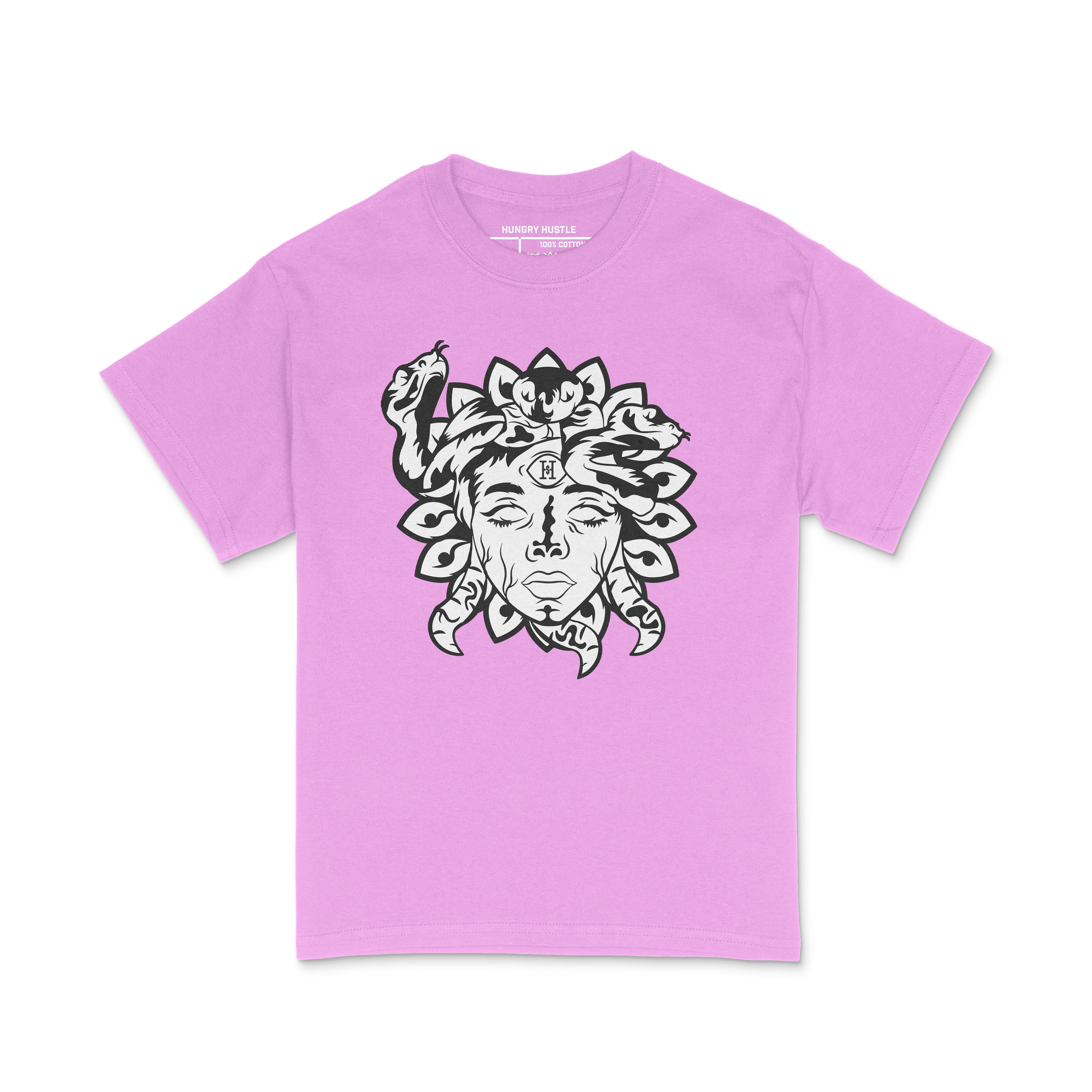 Hungry Hustle by JagRaw Medusa T-shirt- Light Pink