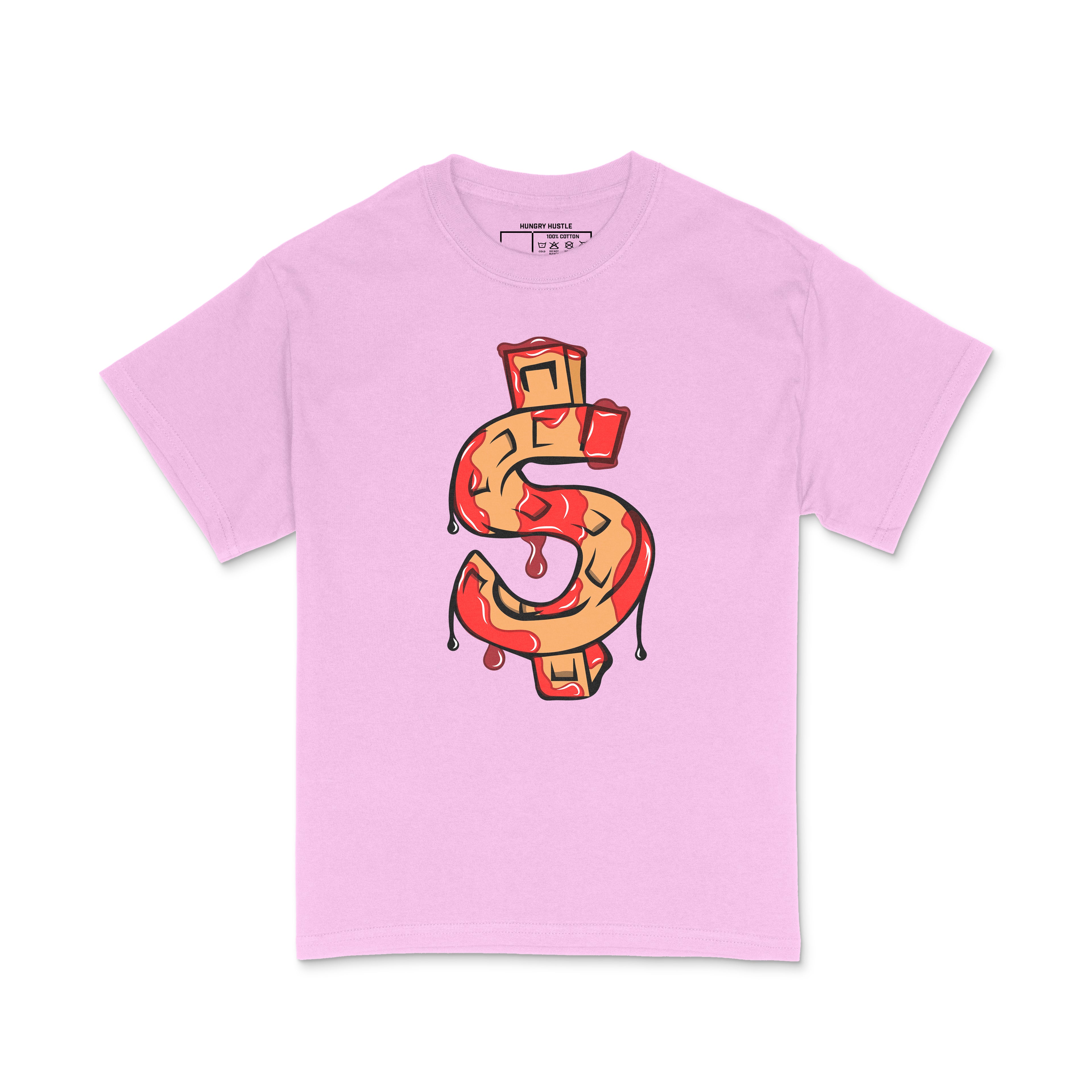 Hungry Hustle by JagRaw “Waffle Sign” T-Shirt- Pink