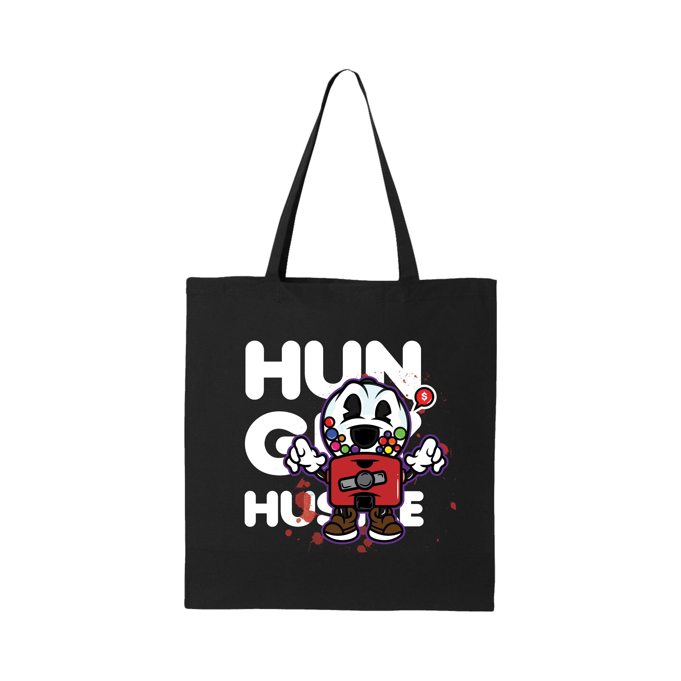 Hungry Hustle by JagRaw “Gumball” Tote- Black