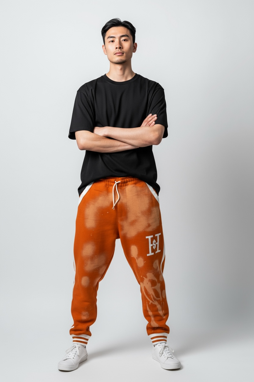 Hungry Hustle by JagRaw “Hourglass” Bleached Sweatpants