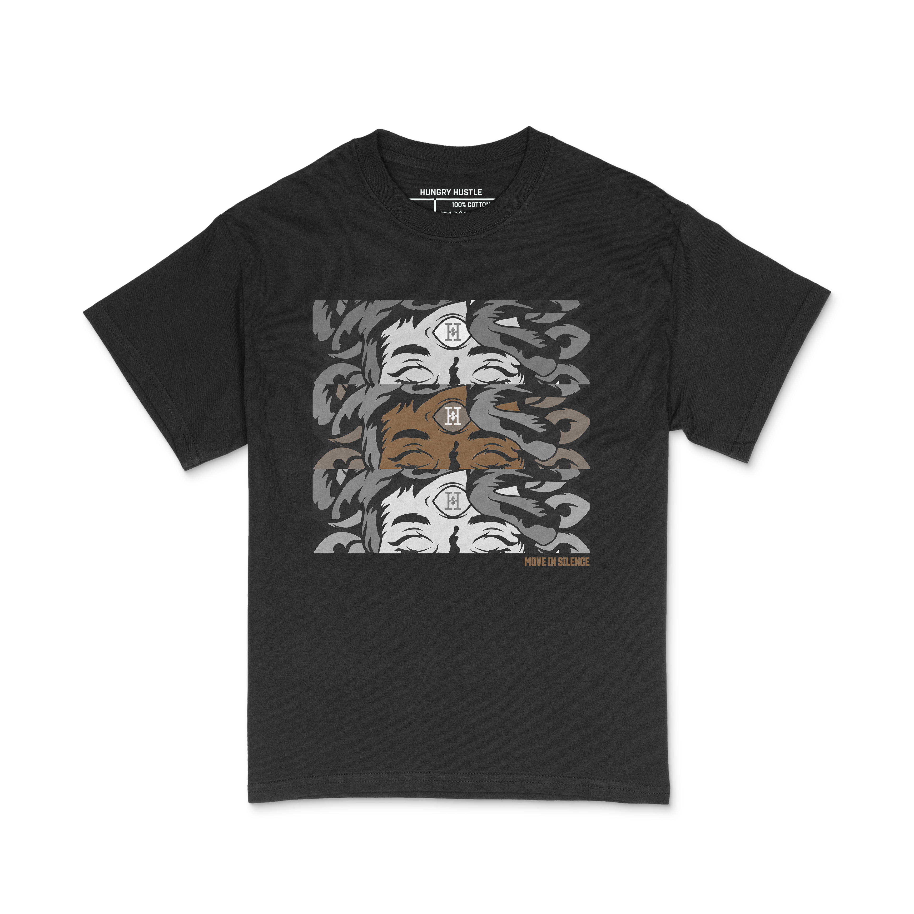 Hungry Hustle by JagRaw Medusa “M.I.S” Medusa T-shirt- Black