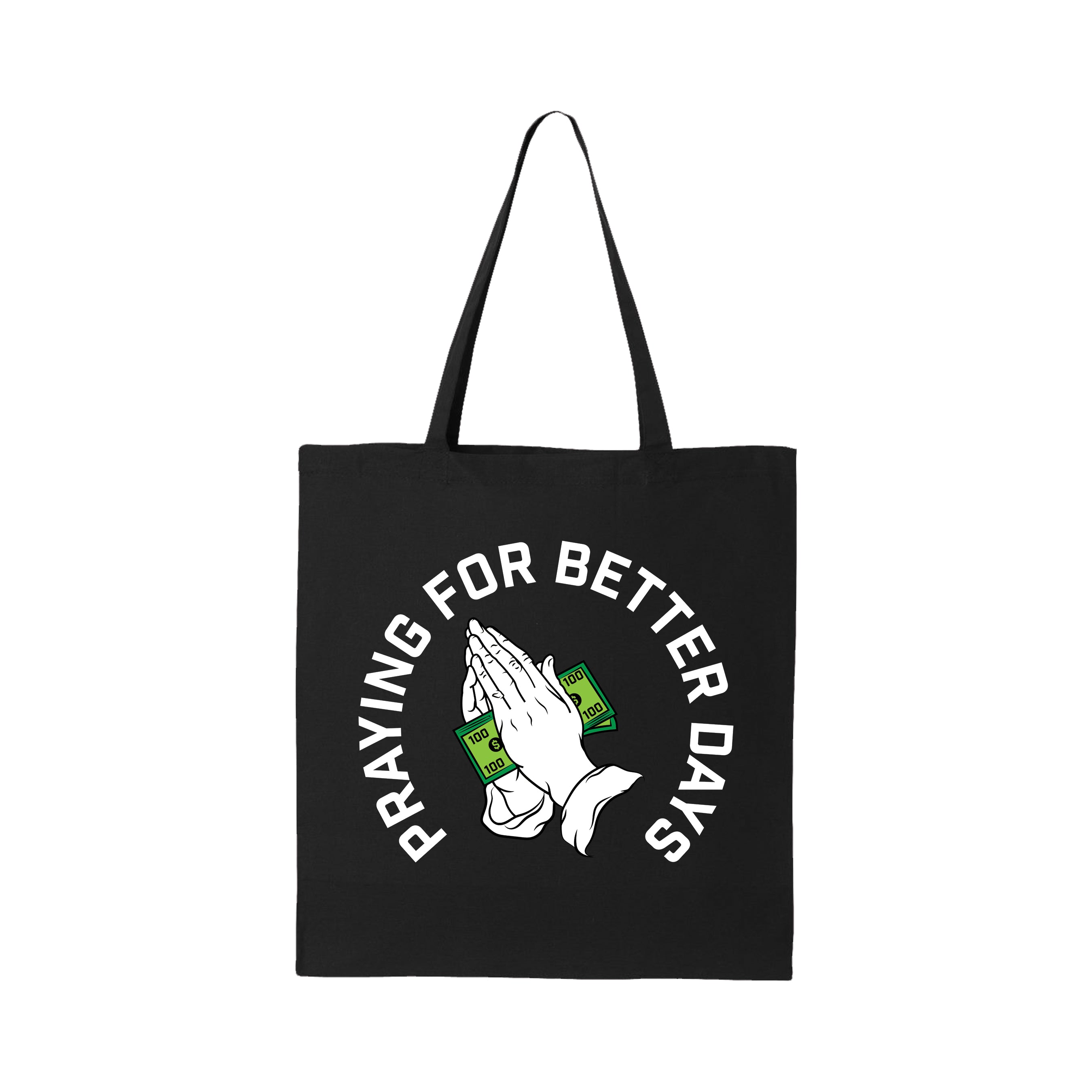 Hungry Hustle by JagRaw “Praying Hands” Tote- Black