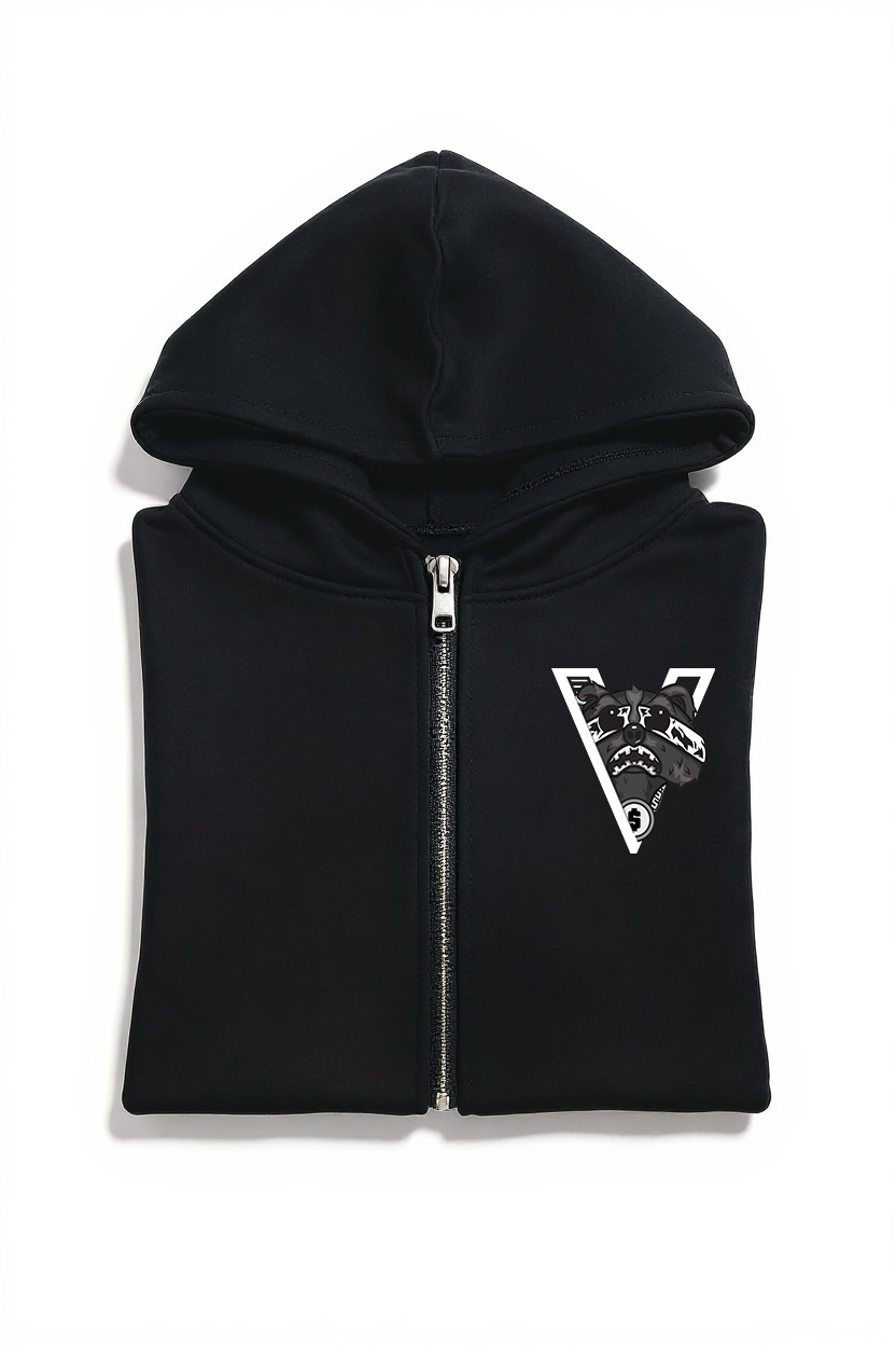 Hungry Hustle by JagRaw “Vandals” Zip Hoodie- Black