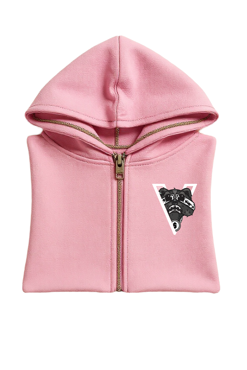 Hungry Hustle by JagRaw “Vandals” Zip Hoodie- Pink