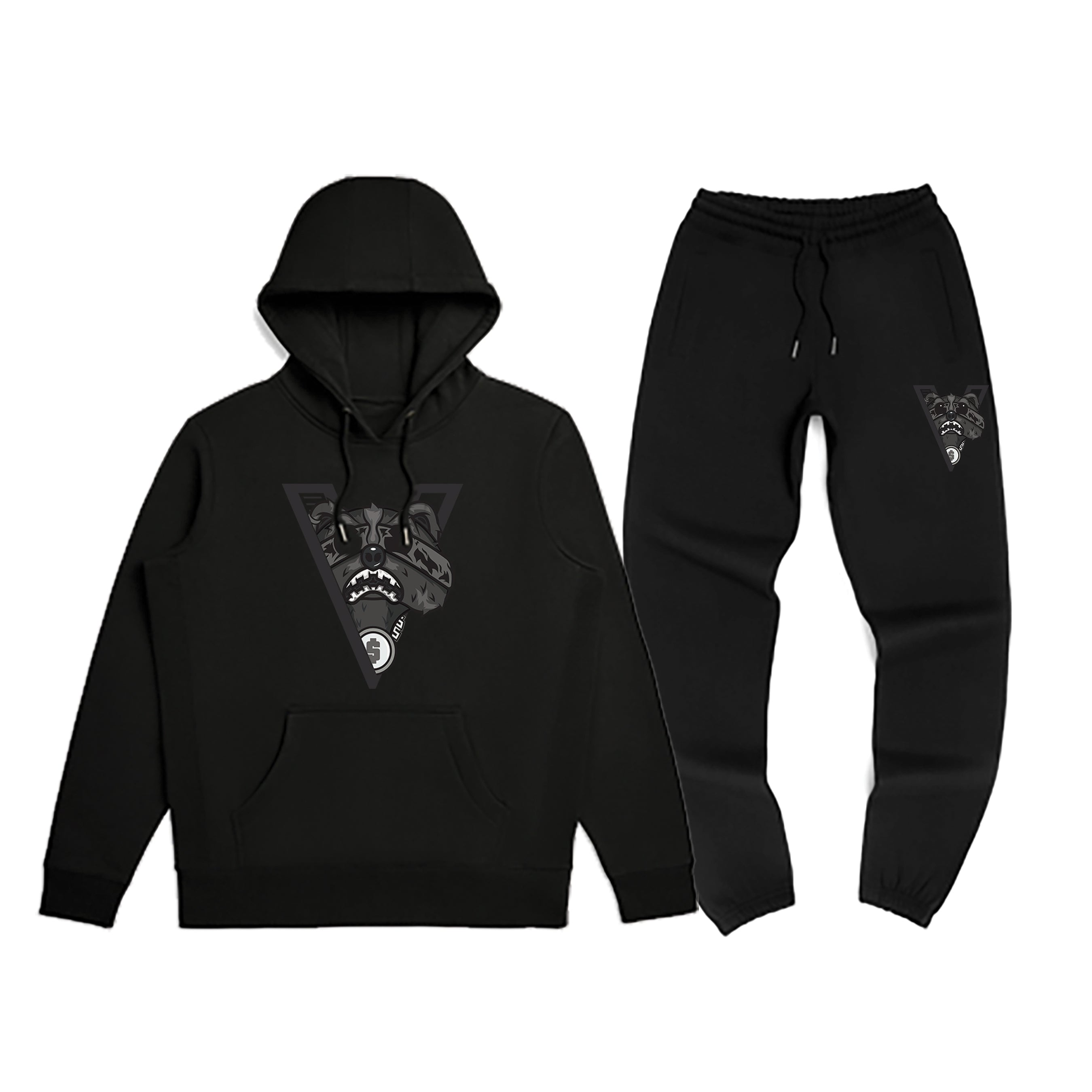 Hungry Hustle by JagRaw “Vandals” Hoodie Sweatsuit- Black