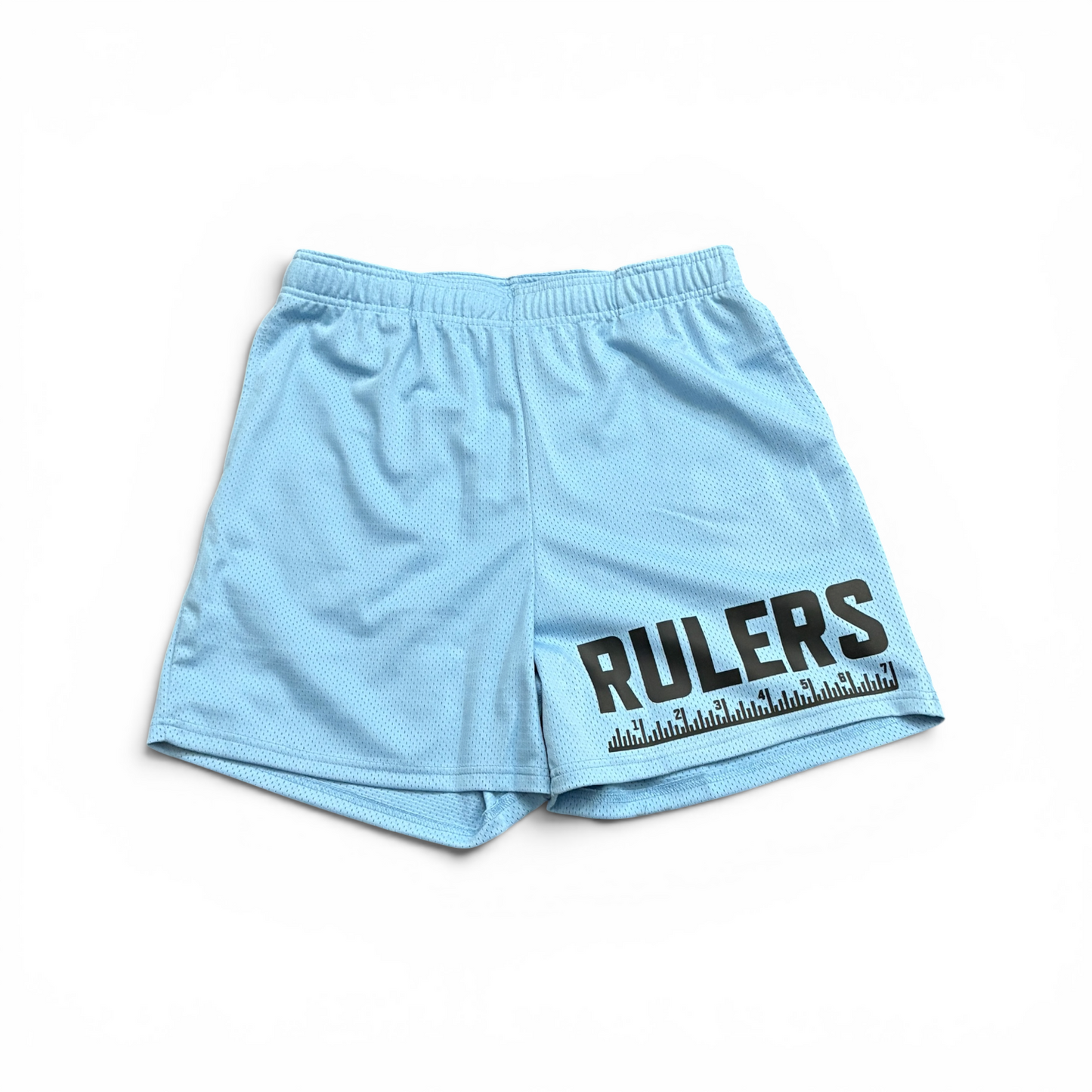 JagRaw “Rulers” Mesh Shorts- Light Blue