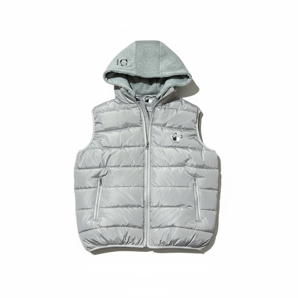 theCirkus by JagRaw Hooded Vest- Light Grey