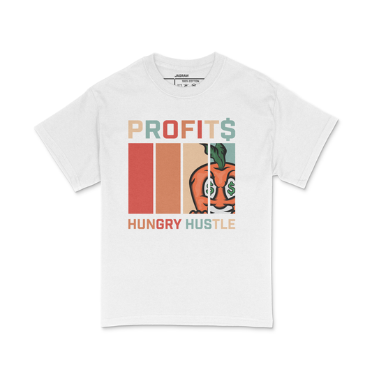 Hungry Hustle by JagRaw “Krazy Karrot” T-shirt- White