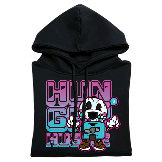 Hungry Hustle by JagRaw “GumBall Machine” Hoodie- Black