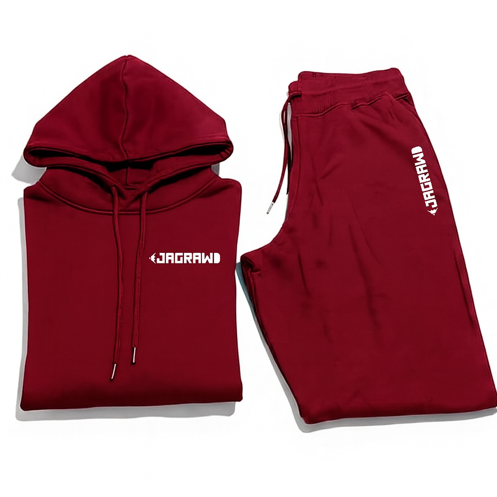 JagRaw Pencil Logo Sweatsuit- Burgundy