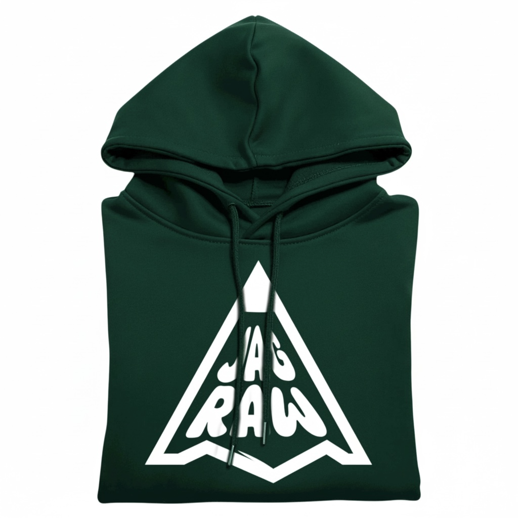JagRaw Pencil Logo Hoodie- Forest