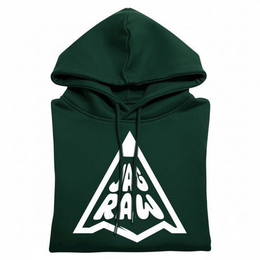 JagRaw Pencil Logo Hoodie- Forest