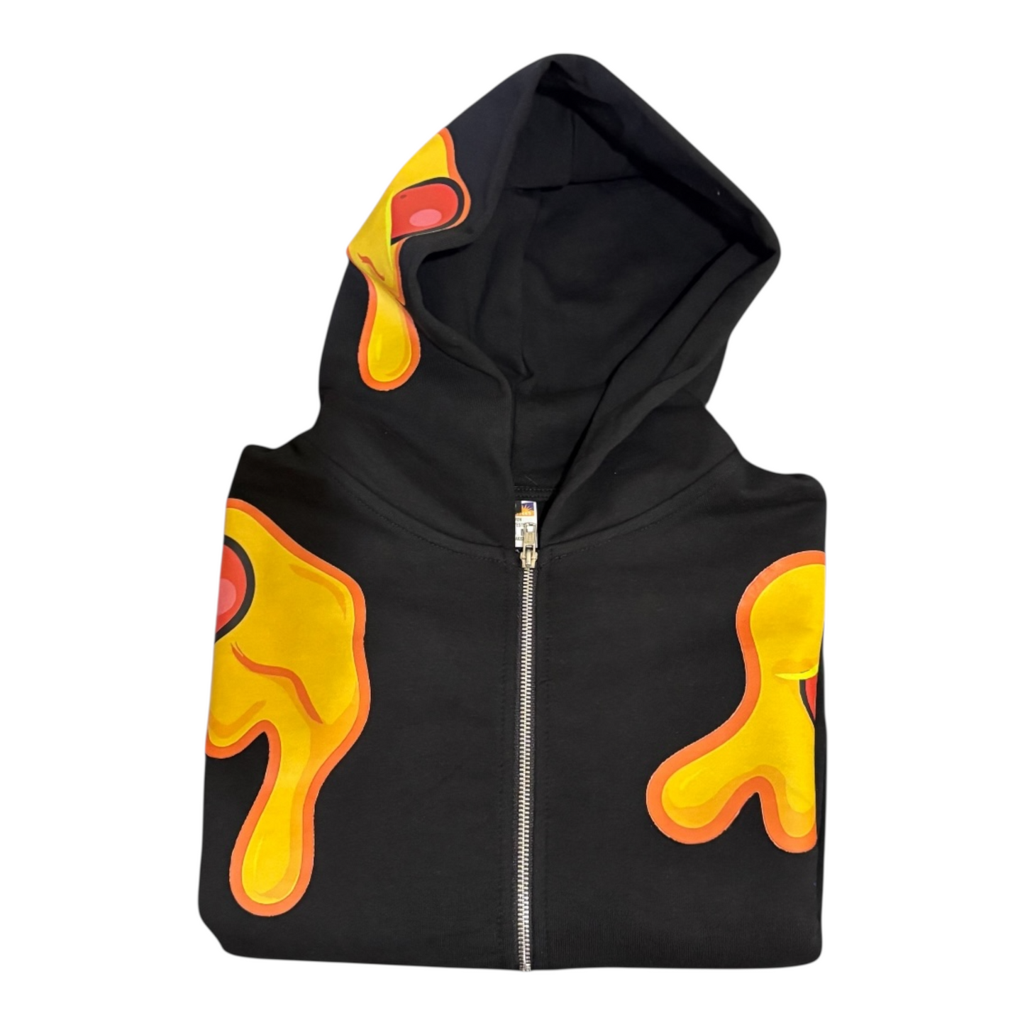 Hungry Hustle by JagRaw “Pepperoni Cheese” Cropped Heavyweight Hoodie