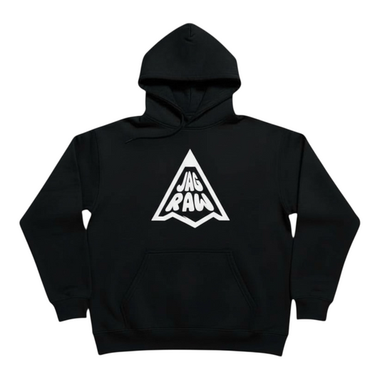 Pencil Logo Hoodie – Heavyweight Fleece- Black & White