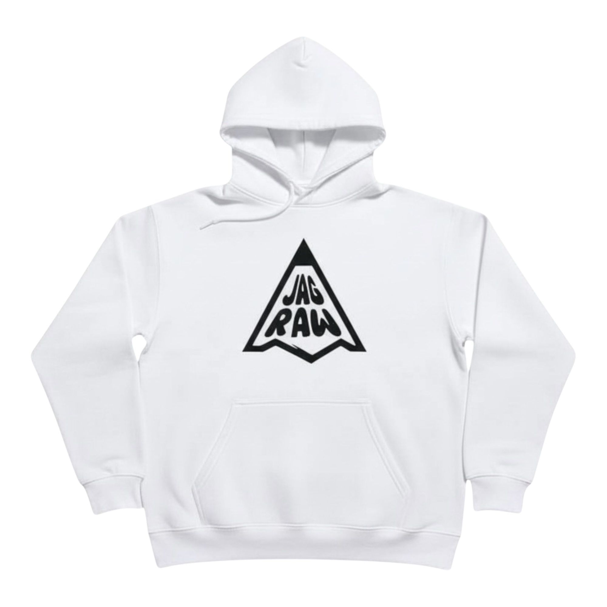 Pencil Logo Hoodie – Heavyweight Fleece- White