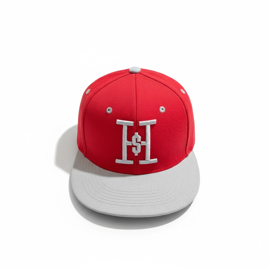Hungry Hustle by JagRaw Fitted Snapback- Red