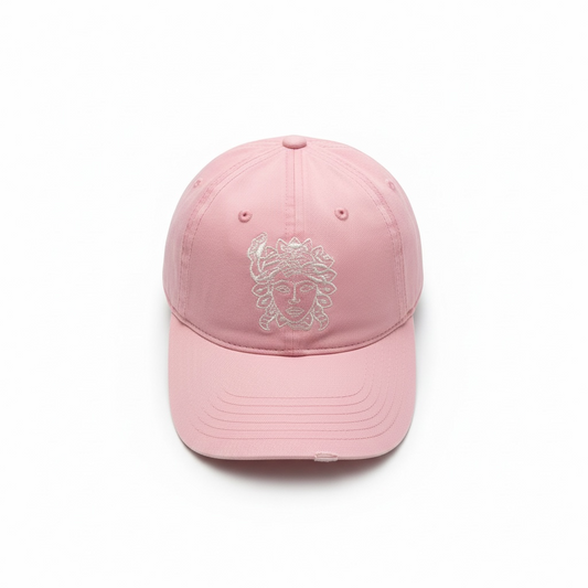 Medusa Embroidered Cap – Blush