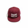 Hungry Hustle by JagRaw Fitted Snapback- Burgundy
