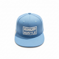 Hungry Hustle by JagRaw Fitted Snapback- Light Blue