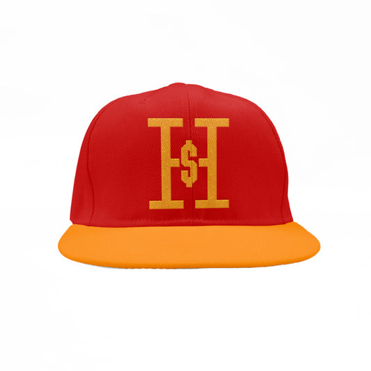 Hungry Hustle by JagRaw “Hourglass” Snapback- Red/Yellow