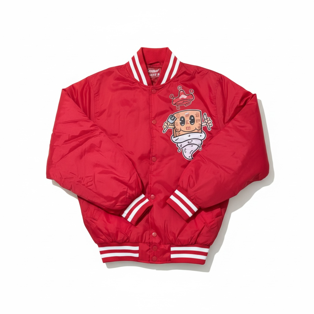 Hungry Hustle by JagRaw “Waffle Boy” Varsity Jacket