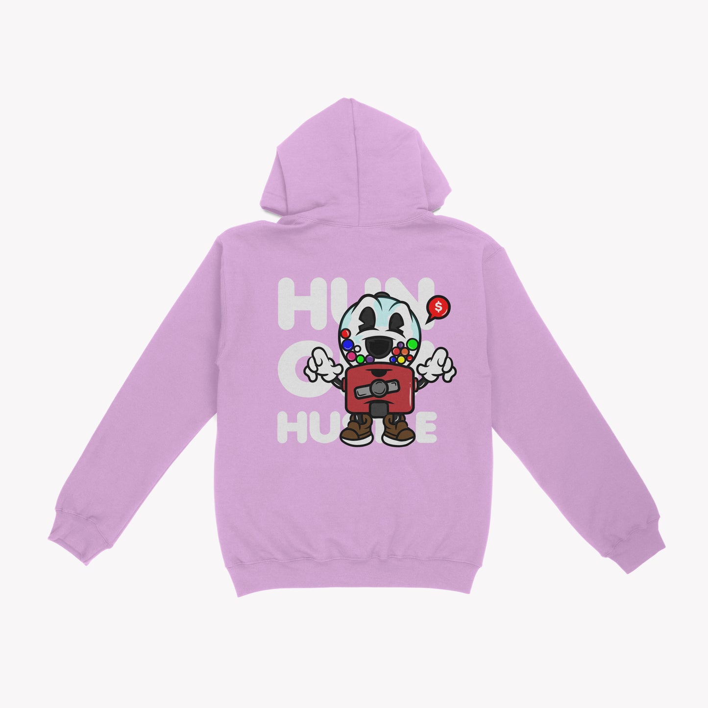 Hungry Hustle by JagRaw “Gum-Ball Machine” Hoodie- Pink