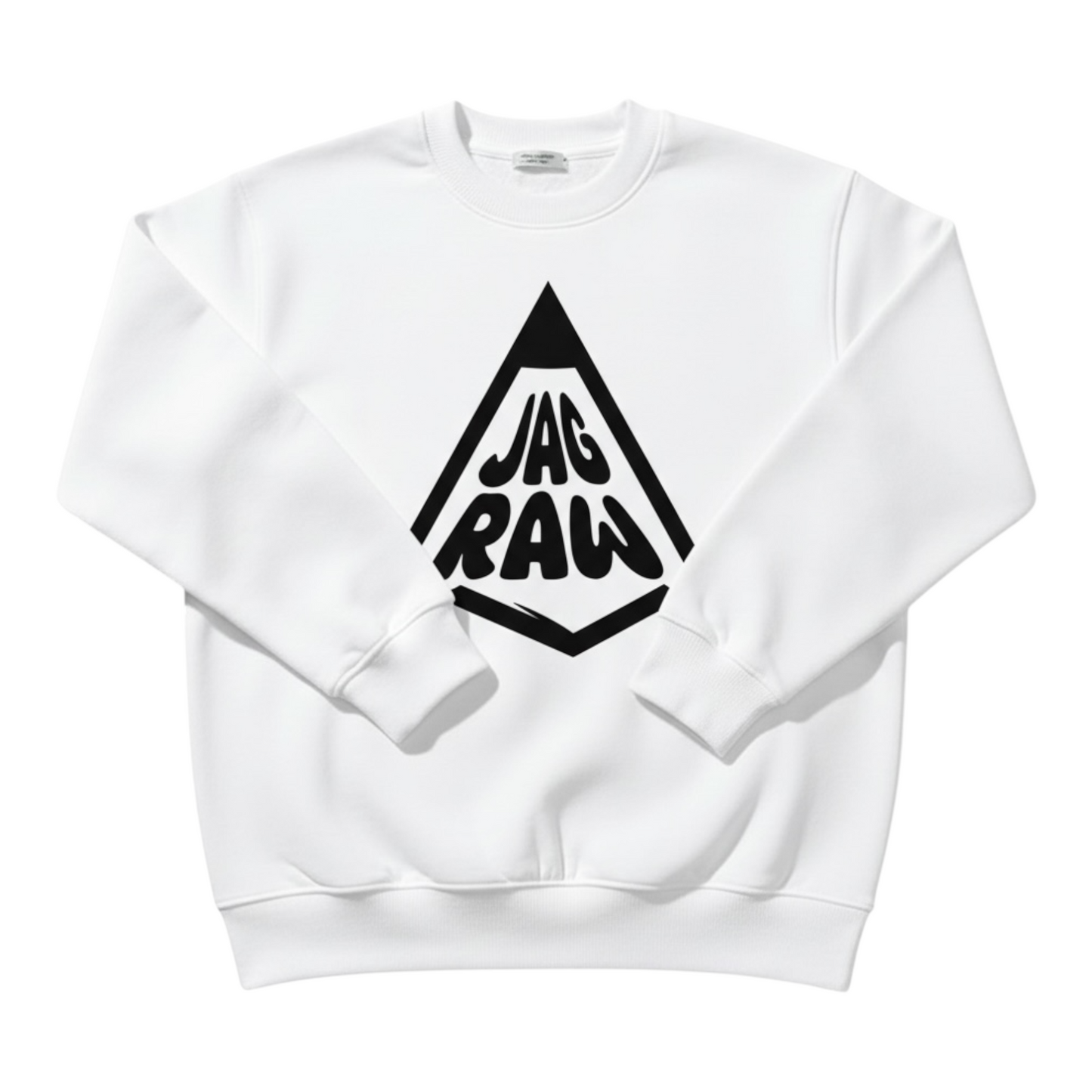 Pencil Logo Crewneck Sweatshirt- White