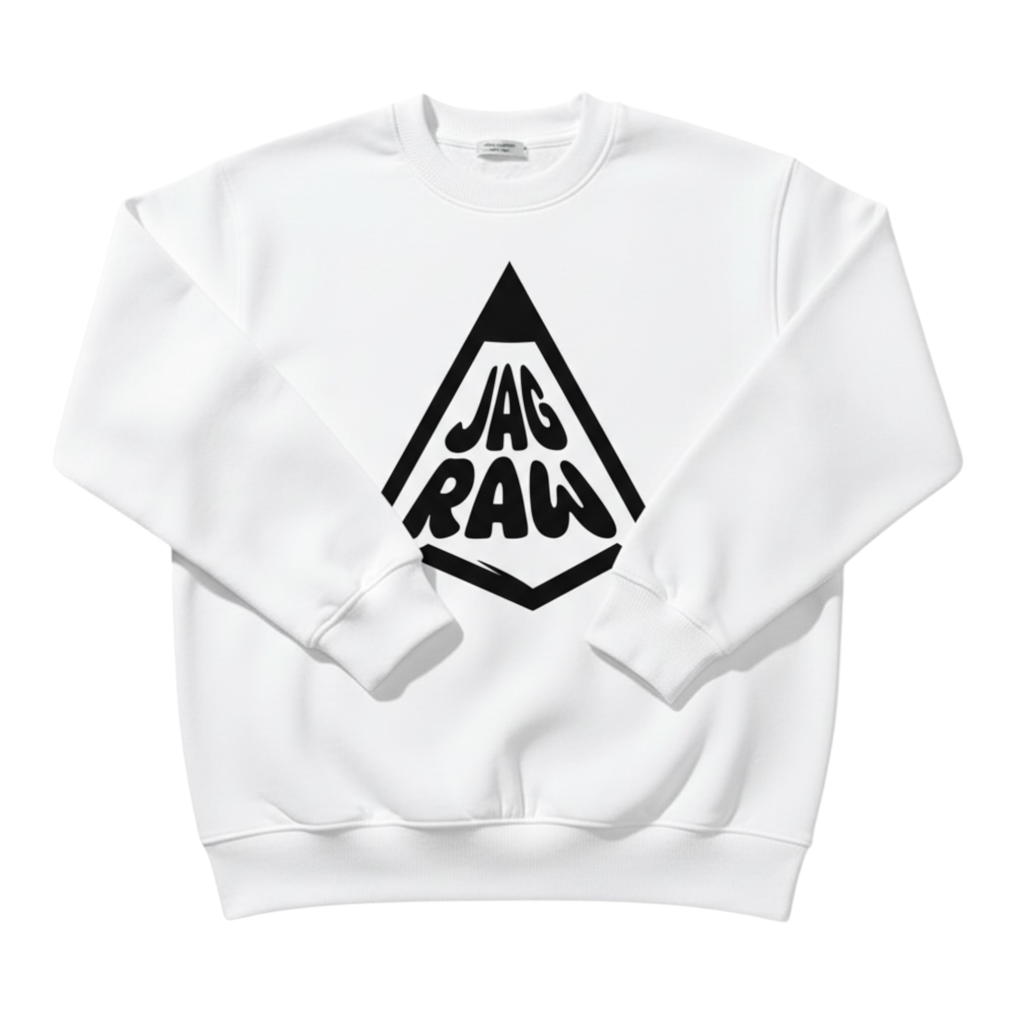 Pencil Logo Crewneck Sweatshirt- White