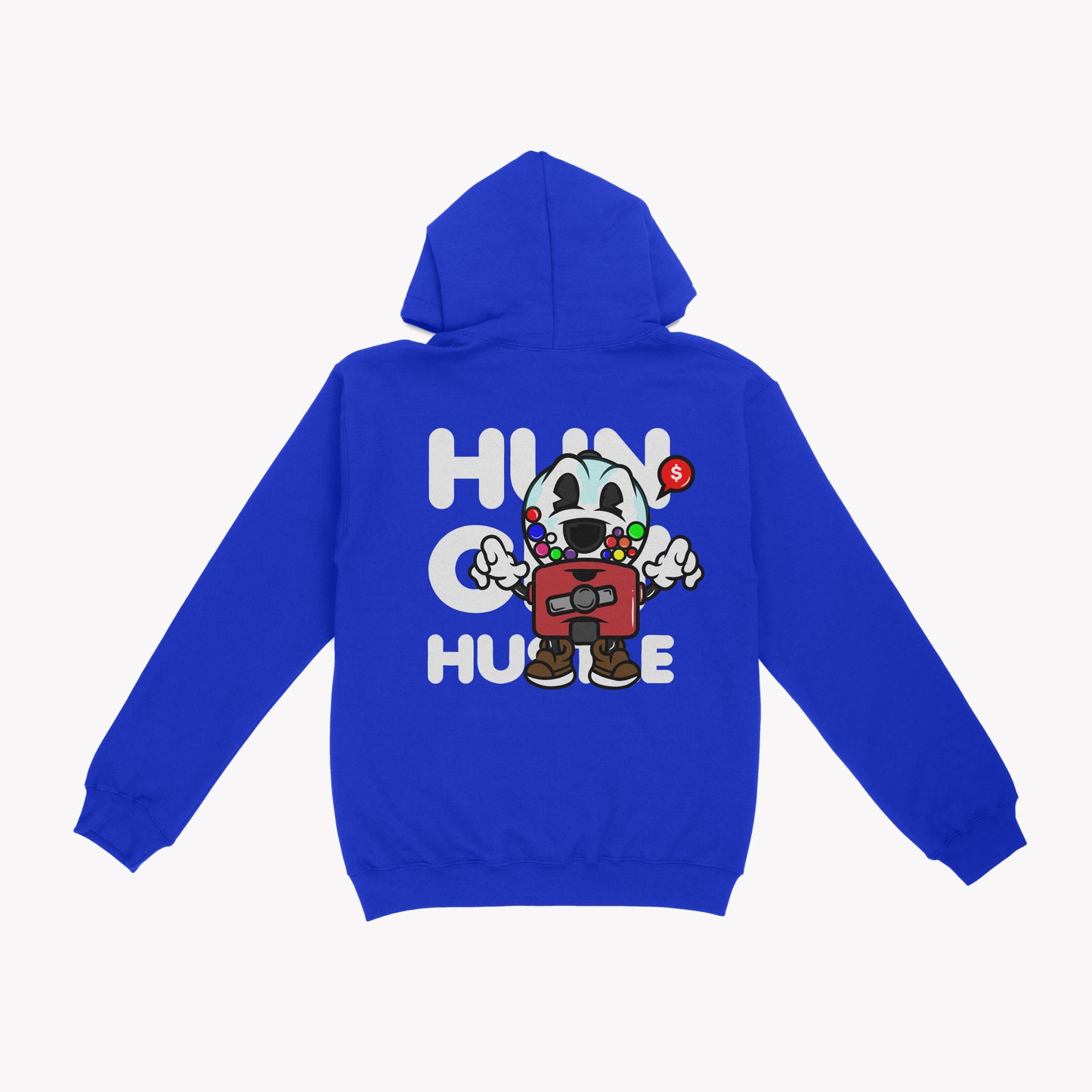 Hungry Hustle by JagRaw “Gum-Ball Machine” Hoodie- Royal Blue