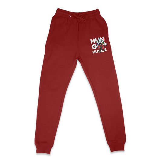 Hungry Hustle by JagRaw “Gum-Ball” Sweatpants- Burgundy