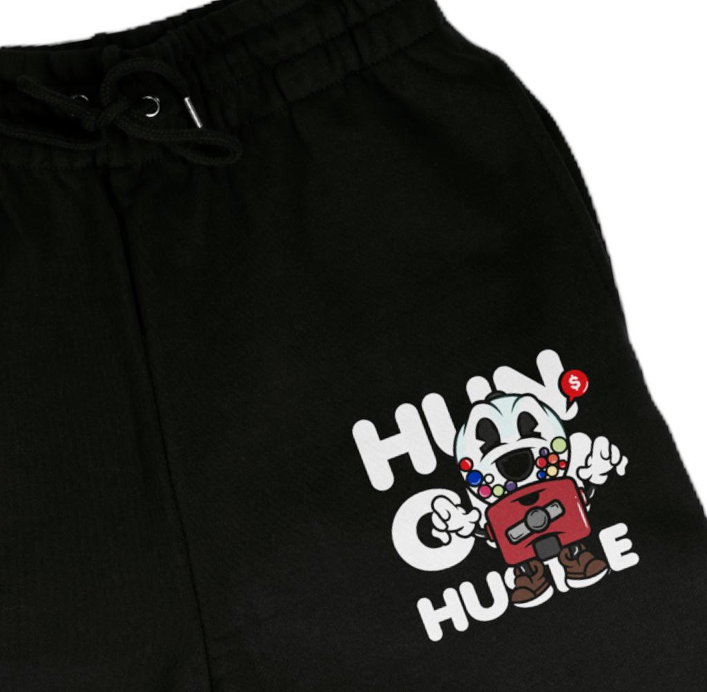 Hungry Hustle by JagRaw “Gum-Ball” Sweatpants- Black