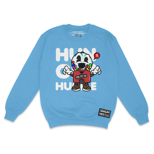 Hungry Hustle by JagRaw “Gum-Ball Machine” Sweatshirt- Carolina Blue