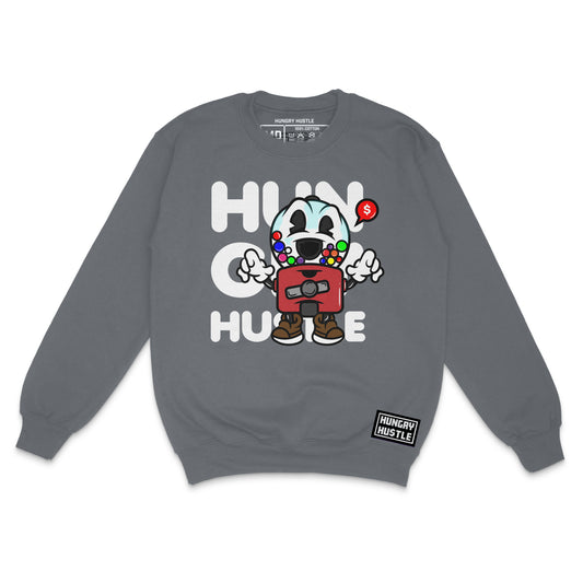 Hungry Hustle by JagRaw “Gum-Ball Machine” Sweatshirt- Dark Grey