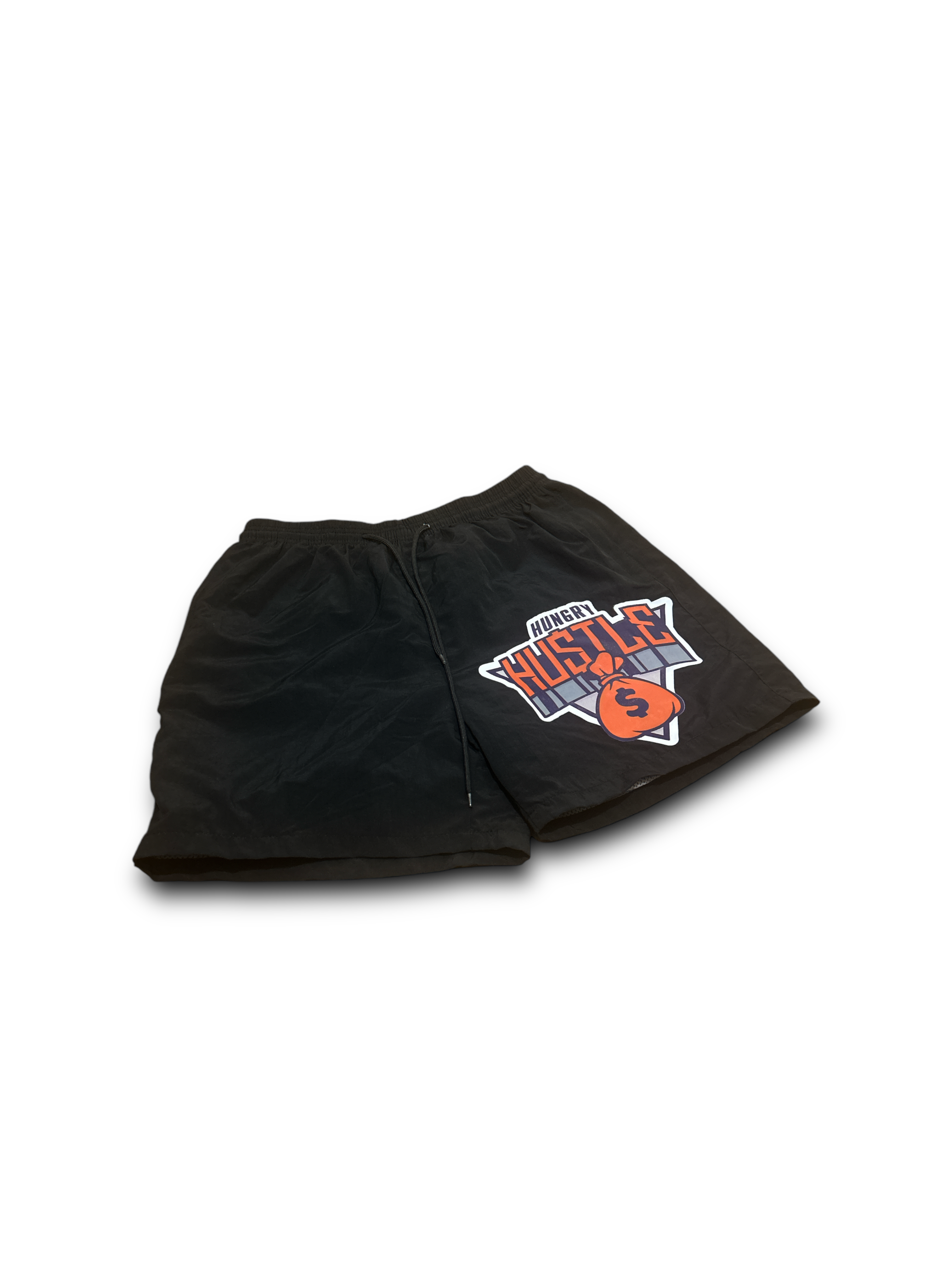 Hungry Hustle by JagRaw “Knicks-Inspired” Shorts- Black/Burnt Orange