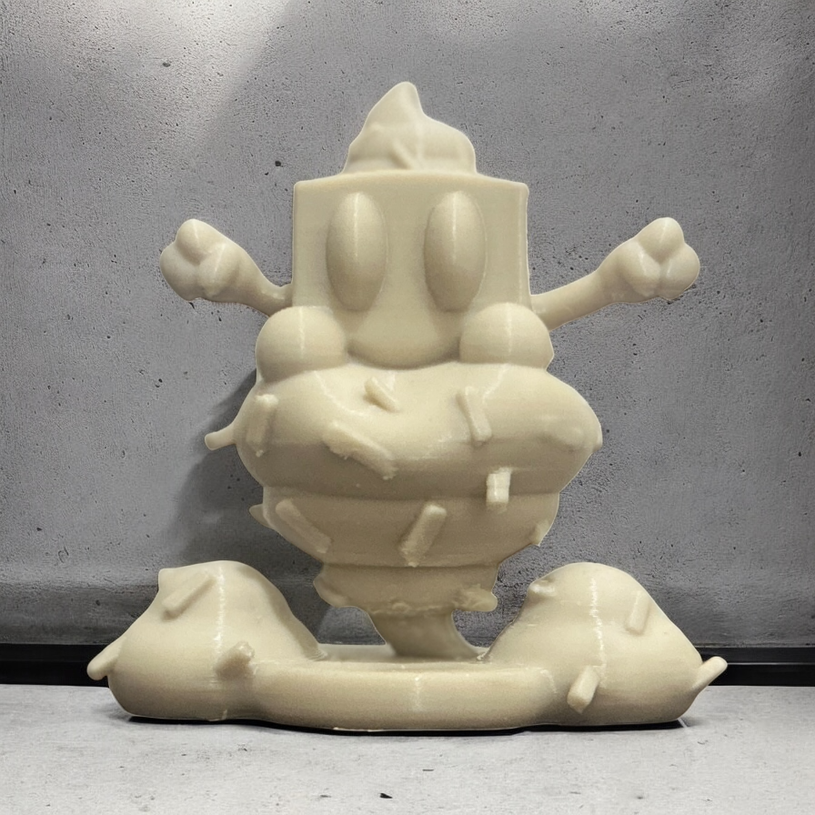 Hungry Hustle by JagRaw 3” “Waffle Boy” Figurine- Bone