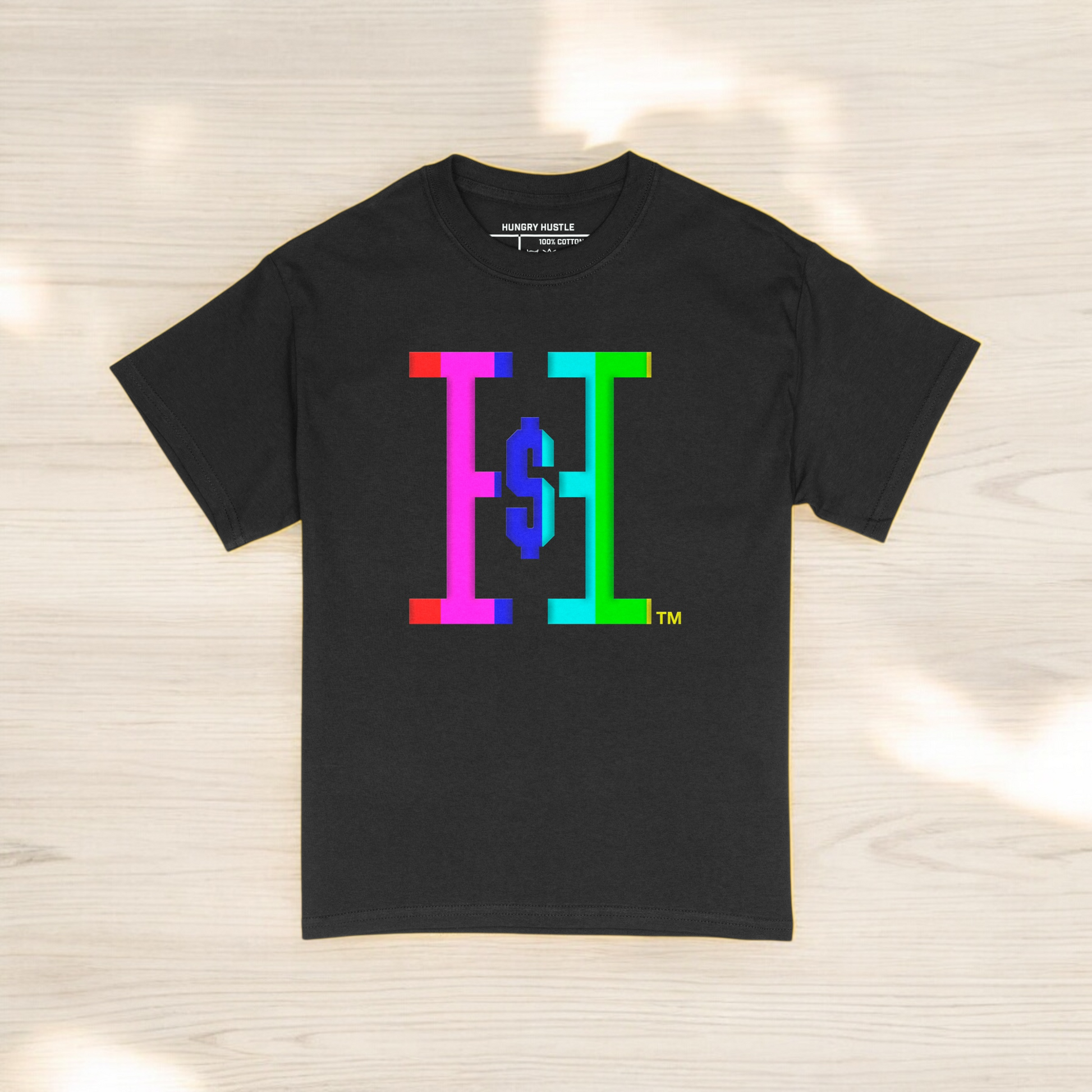 Hungry Hustle by JagRaw "Hourglass Error" T-shirt - Black